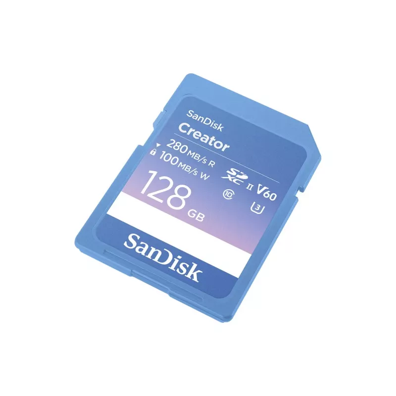 SanDisk Creator SD-mälukaart UHS-II 128GB, edastuskiirused kuni 280 MB/s