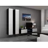 Cama suletud Kapp VIGO '180' 180/40/30 valge/must läikiv