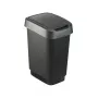Prügikast Rotho Twist 50 L ristkülikukujuline polüpropüleenist, 50 L, 602×298×401 mm, must