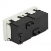 Seinapistikupesa DELOCK 81423 — CEE 7/3, 16 A, 250 V, valge, ABS/PC, 45×90 mm