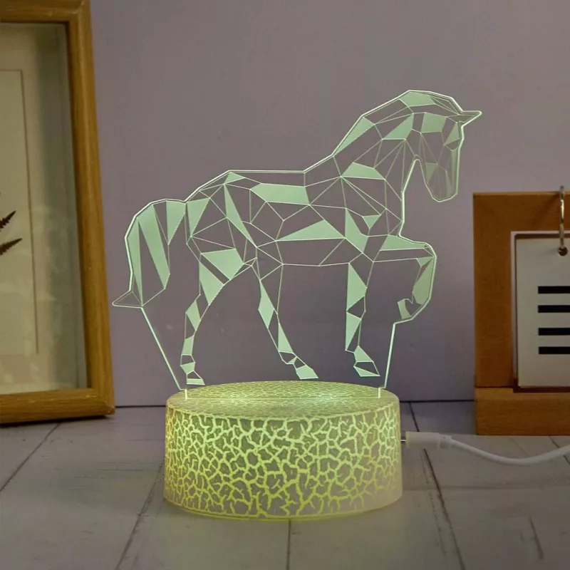 Manta SNL116RGB RGB 3D hobuse dekoratiivne LED-lamp