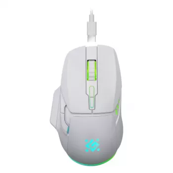Juhtmevaba hiir DEFENDER Stix GM-009 RF — optiline 3200 DPI, 6 nuppu, mõlemakäeline, USB RF, akutoitel, valge