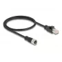 DeLOCK M12 adapterkaabel D-kodeeritud 4 kontaktiga emane RJ45 isasele 50 cm