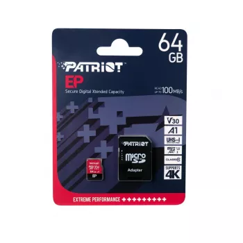 Patriot Memory PEF64GEP31MCX mälukaart 64 GB MicroSDXC Class 10