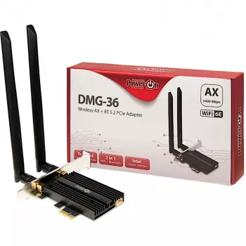Sisemine WLAN Bluetooth kaart Inter-Tech DMG-36 5400 Mbit/s Wi-Fi 6