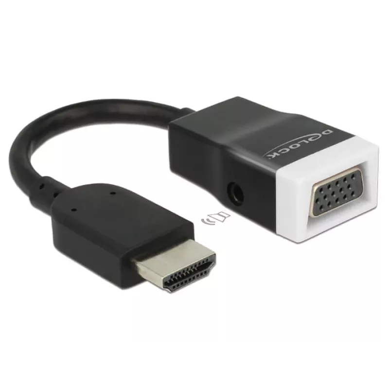Video kaabli adapter HDMI Type A VGA D-Sub + 3,5 mm DeLOCK 65587