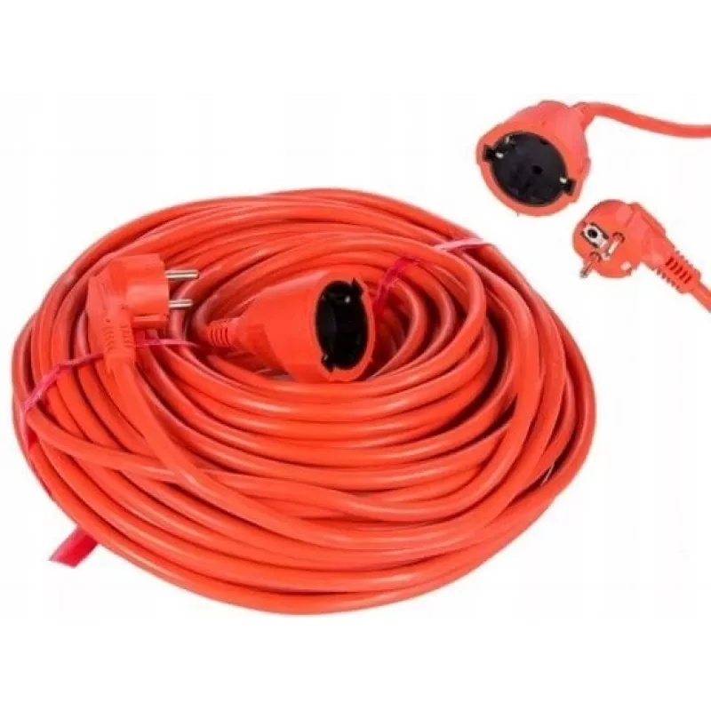 VERTEX PZO20M Sissetõmmatav pikendusjuhe 20 m 3x2,5 mm Oranž