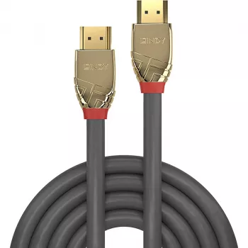 Lindy 5m ülikiire HDMI-kaabel, Gold Line, 5 m, HDMI tüüp A (standardne), HDMI tüüp A (standardne), hall