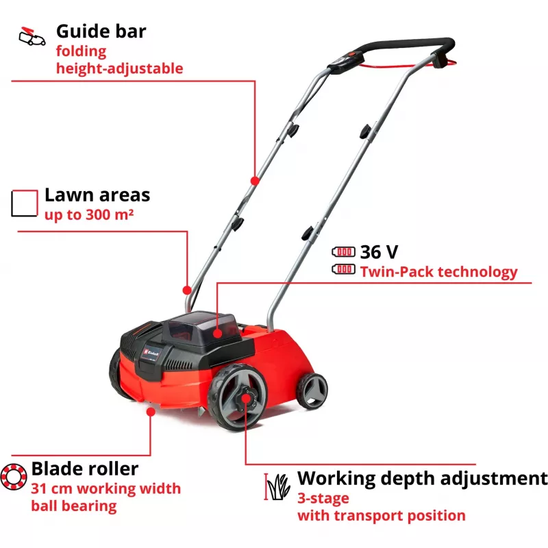 Trummelimeja Einhell GC-SC 36/31 Li-Solo