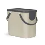 Rotho Albula 25 L ristkülikukujuline hoiustamis-/jäätmemahuti, cappuccino, tehnopolümeer, 25 L, 400×235×340 mm