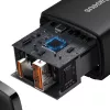 Sisene USB kiirlaadija Baseus CCXJ-B01 — 2 porti (USB-C PD 20W + USB-A QC3.0 18W), 100–240 V, must