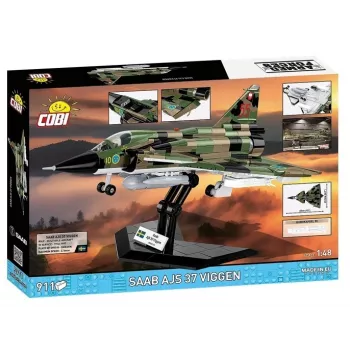 Ehituskomplekt Cobi Blocks Saab AJS 3 Viggen 911 tk mudelikomplekt, 911 osa
