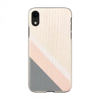 Nutitelefoni ümbris man and wood iPhone XR-ile — roosa ülikond mustade aktsentidega
