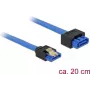 SATA-kaabel DeLOCK 84971 0,2 m SATA 7-kontaktiline SATA 22-kontaktiline + Molex 4-kontaktiline Must Sinine