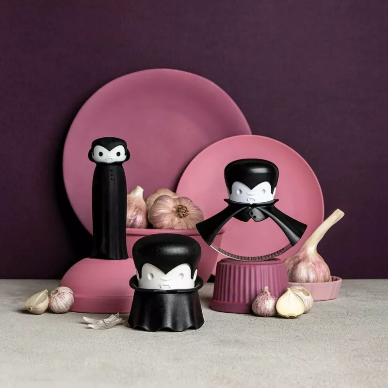 Lauaküüslaugupress Ototo Design Rockula Plastik Roostevaba teras Must Valge