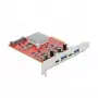 Laienduskaart DeLOCK PCI Express x4 USB-le 10 Gbps 2x Type-A 2x USB-C