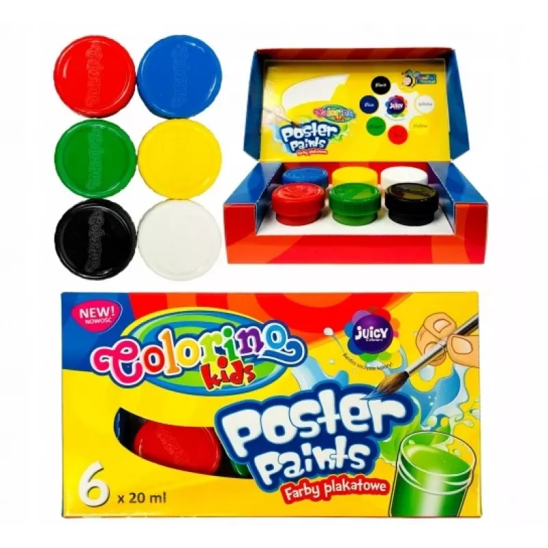 Colorino Kids plakatvärvid 6 värvi 20 ml