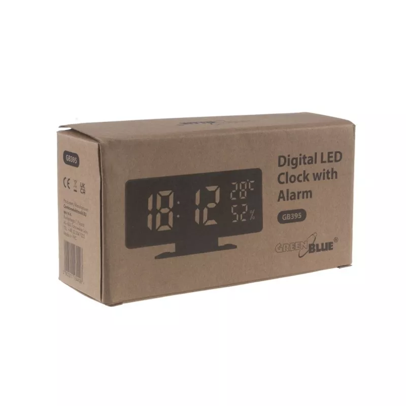 Digitaalne LED äratuskell GreenBlue GB395 koos temperatuuri näiduga