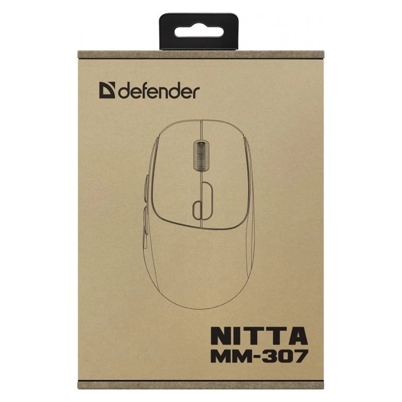 Hiir Defender NITTA MM-307 RF+BT OPTIC 1600dpi 6P VALGE