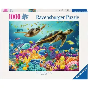 Pusle Ravensburger Blue Underwater World 1000 tk, täiskasvanu/noore, standardformaat