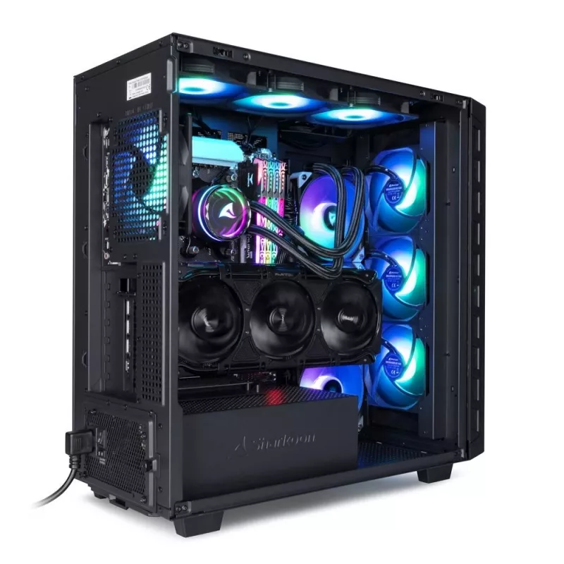 Sharkoon REBEL C80M RGB Midi Tower Must