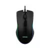 Juhtmega soojendusega mängurihiir ActiveJet AMY-W390 — mõlemakäeline, optiline 2000 DPI, USB Type-A, 4 nuppu, must