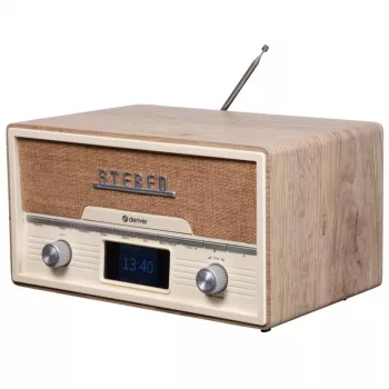 Isiklik CD-mängija Denver MDA-525LW Puiduvärvi 10W DAB+ FM
