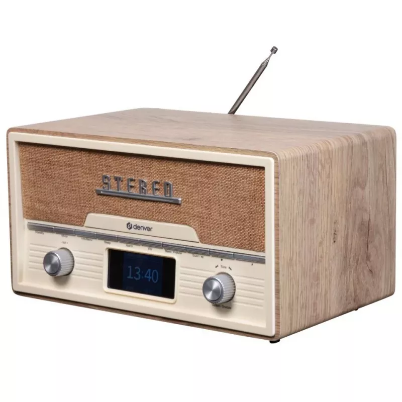 Isiklik CD-mängija Denver MDA-525LW Puiduvärvi 10W DAB+ FM