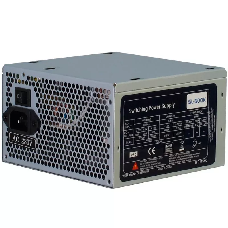 Toiteplokk INTER-TECH SL-500K 500W 120 mm ventilaatoriga