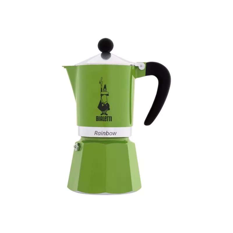 Bialetti Rainbow Moka pot Must, Roheline
