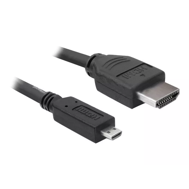 DeLOCK - Video- / helikaabel - HDMI - 32 AWG - HDMI, 19-pin (M) - 19-pin Micro-HDMI (M) - 3 m (82663)