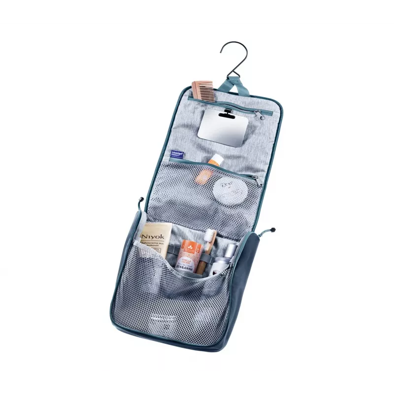 Tualetitarvete kott Deuter Wash Center II — kompaktne reisipesukott, tint/Atlantic värvi