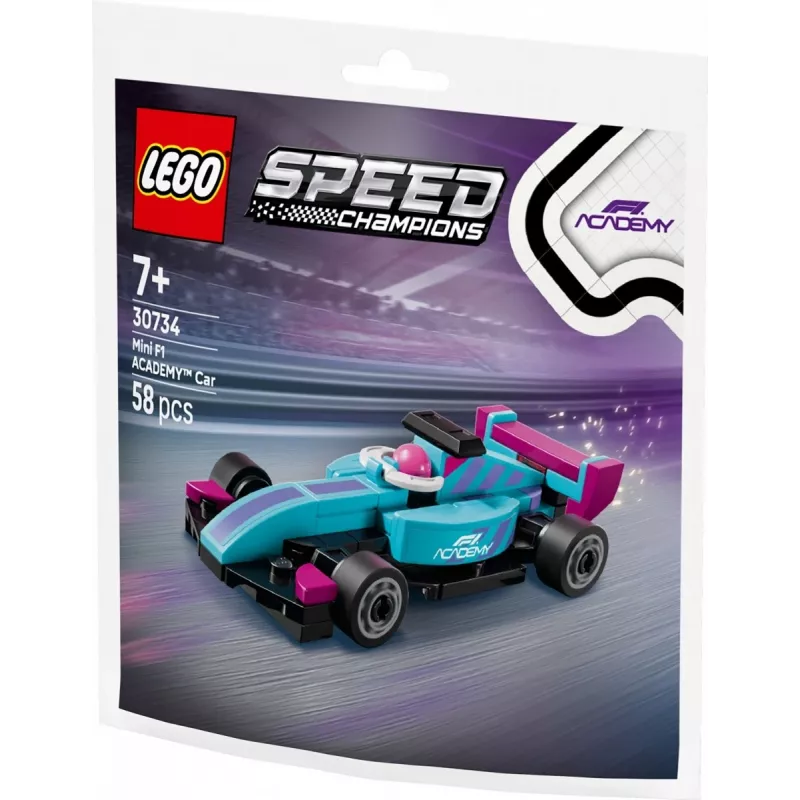 30734 Speed Champions F1 ACADEMY Mini-Auto, ehitusmänguasi polükott