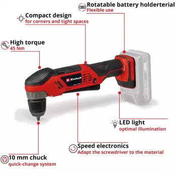 Einhell TE-AD 18 Li 1100 RPM 1,22 kg Must, Punane