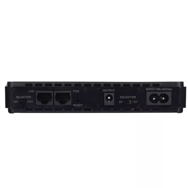 Toiteadapter/inverter MPL Power RouterUPS-30-PoE 30 W sisetingimustesse, 100–240 V, must, 160×105×28 mm