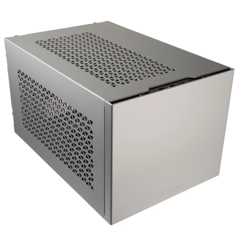 Mini-ITX korpus SILVERSTONE SST-SG15S, hõbedane alumiiniumist kompaktne šassii