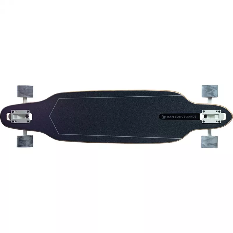 Longboard RAM Solitary Blanc de blanc — RAM longboard, valge/hall viimistlus