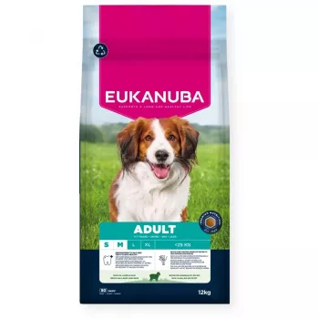 Kuiv koeratoit EUKANUBA Small/Medium Breed Adult Lamb & Rice 12 kg, 25% valku, 15% rasva