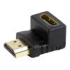 HDMI soovahetaja GEMBIRD A-HDMI90-FML, HDMI HDMI-ks, 90° nurgaadapter, must