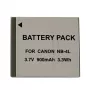 Laetav aku extra digital NB-4L Canoni seadmetele, liitium-ioon, asendab Canon NB-4L