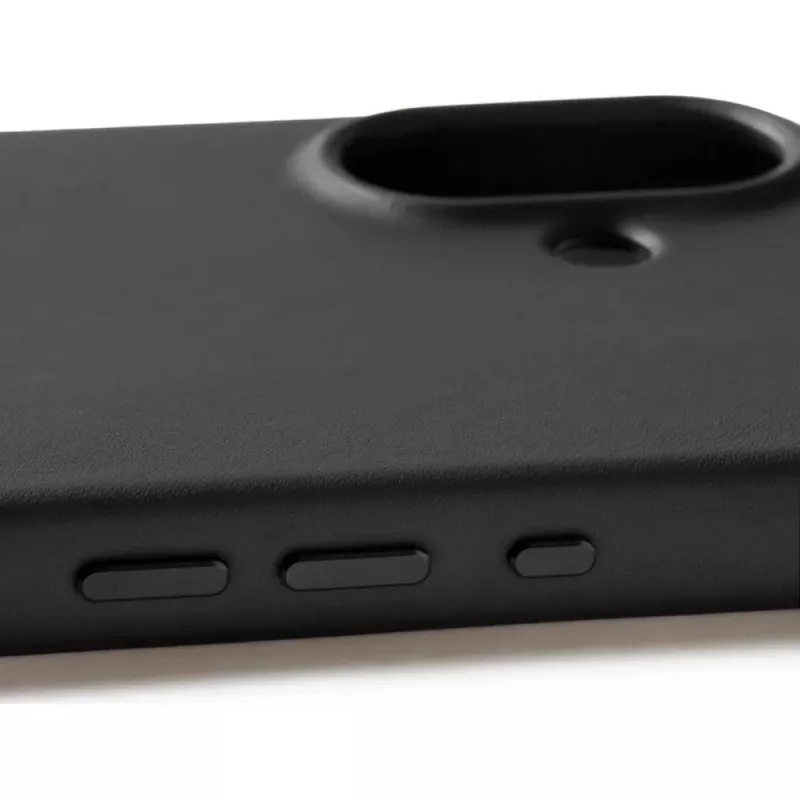 Mujjo Full Leather Case MagSafe ümbris mudelile iPhone 17 Must