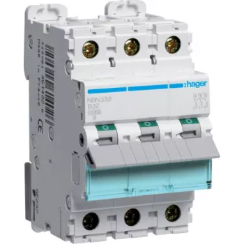 Hager NBN332 kaitselüliti B-tüüp 3 3 moodulit (NBN332)