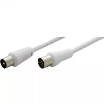 Wentronic Goobay antenniühenduskaabel, valge, 15 m - IEC/Coax pistik IEC/Koax-pesa (11515)