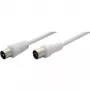 Wentronic Goobay antenniühenduskaabel, valge, 15 m - IEC/Coax pistik IEC/Koax-pesa (11515)