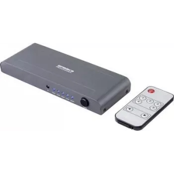 SpeaKa Professional SP-HSW-250 5-pordiline HDMI-lüliti, Ultra HD-toega 3840 x 2160 pikslit (SP-9097444)