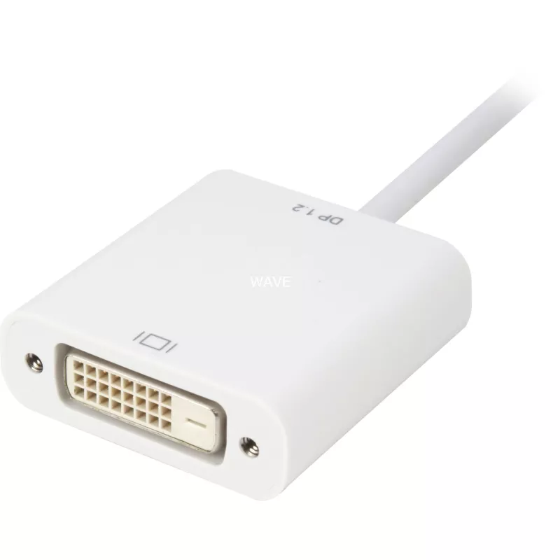 DisplayPort-DVI adapterkaabel Sharkoon 0,15 m valge — DisplayPort 1.2 DVI-le