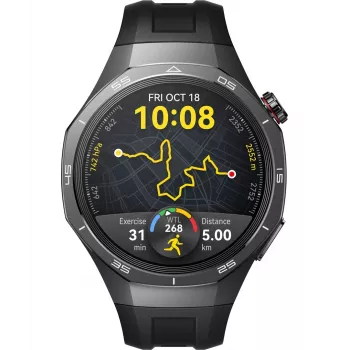 Nutikell HUAWEI WATCH GT5 Pro 46mm — 1,43 tolli AMOLED, GPS, 524 mAh, titaankorpus, must rihm