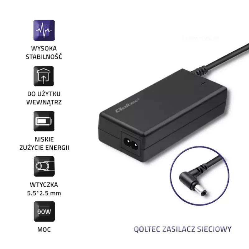 Sülearvuti toiteadapter Qoltec IBM Lenovo 90W 20V 4,74A 5,5x2,5 50099