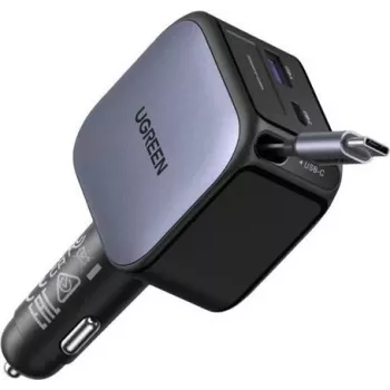 Autolaadija UGREEN Fast Car Charger 2-Port 60W (55212B) — 2-pordiline 60W sõiduki USB-laadija