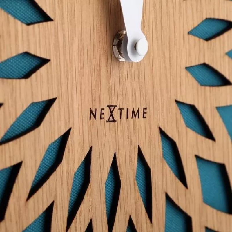 NeXtime klok 3149tq Sun Large, Ø50 cm, Seinale, Türkiis